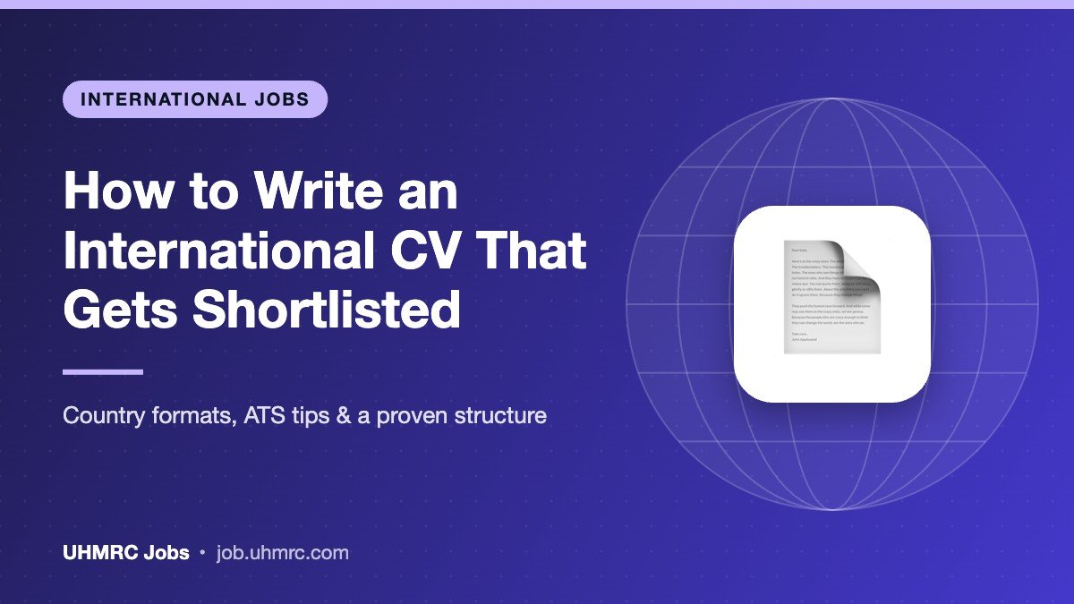 How to Write an International CV That Gets Shortlisted by Foreign Employers